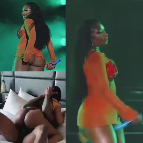 babecock big ass celebrity ebony megan thee stallion nsfw riding twerking gif