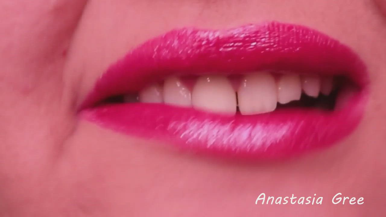 Close Up Fetish Lips Lipstick Lipstick Fetish Tongue Fetish gif