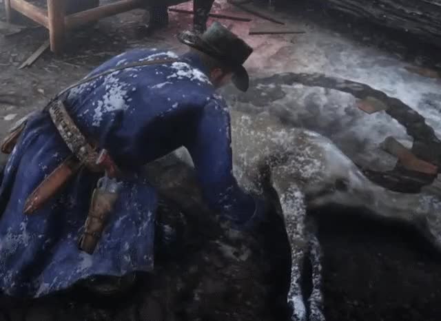 Skinning and cutting meat in RDR2