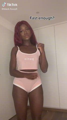 Ebony Handjob Redhead Tease TikTok gif