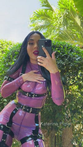 dominatrix femdom latex mistress gif