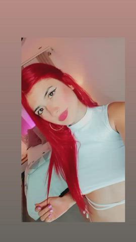 19 years old colombian latina redhead sensual shaved gif