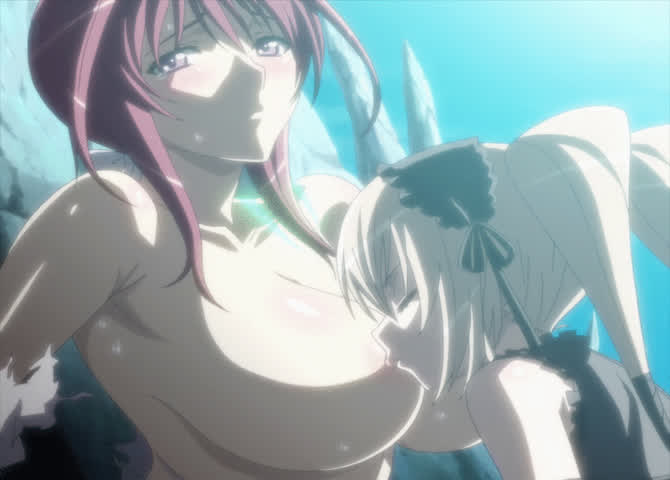 Anime Breast Sucking Breastfeeding Ecchi Huge Tits Yuri gif