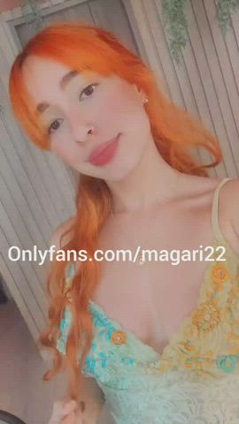 amateur big tits camgirl cute face fuck homemade onlyfans redhead webcam gif