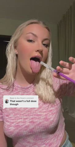 ahegao cum in mouth cumshot onlyfans small tits tease teasing teen tiktok gif
