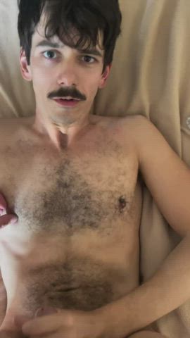 anal bareback cum cumshot daddy facial gay hairy chest mustache gif