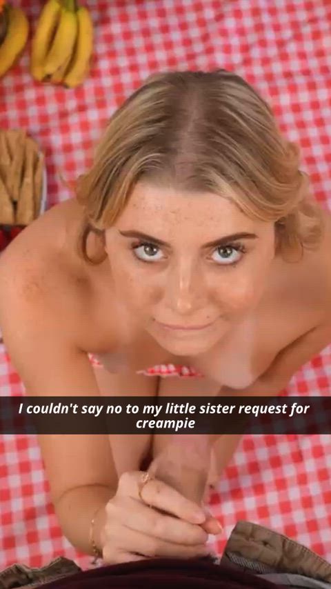 I couldn't say no to my little sister request for creampie