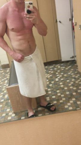Nothing better than a locker room shower after a workout ?