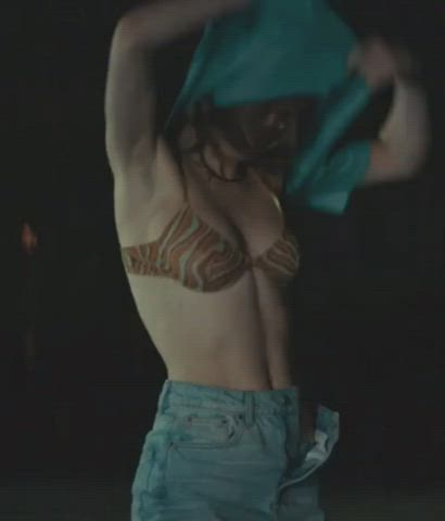 brunette kiernan shipka swimming pool gif