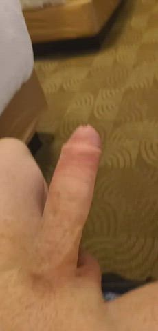 Big Dick Cock Cum Edging Hotel Jerk Off Masturbating Uncut gif