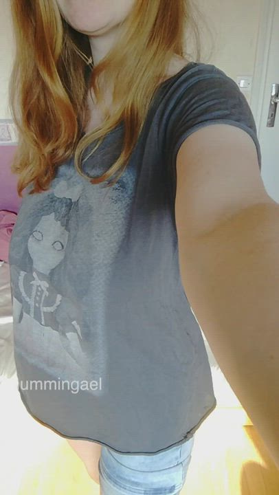 Big Tits Busty French Natural Tits Redhead gif