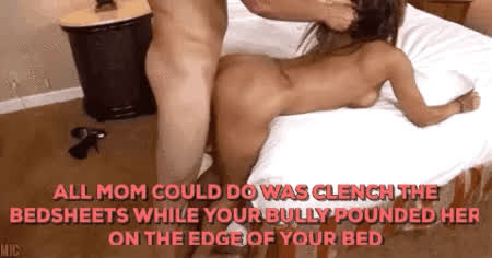 All mommy could do was clench the bedsheets