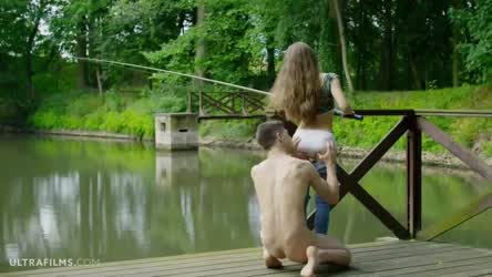 Blonde Outdoor Pornstar gif