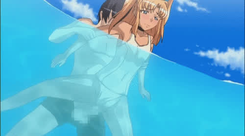 Animation Anime Hentai Outdoor Pool Small Tits gif