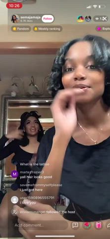 Ebony Nipslip TikTok gif