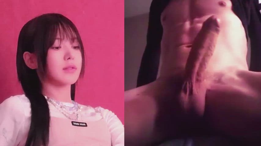 asmr asian big dick celebrity jerk off split screen porn kpop korean-nsfw gif