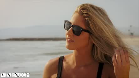 Beach Blonde Vixen gif