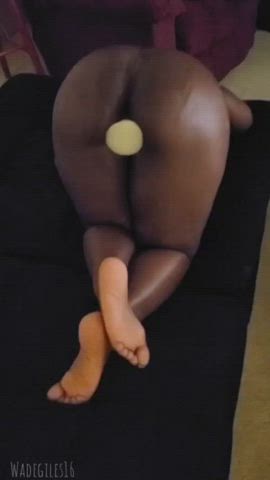 Anal Anal Play Ass Butt Plug Dildo Ebony gif