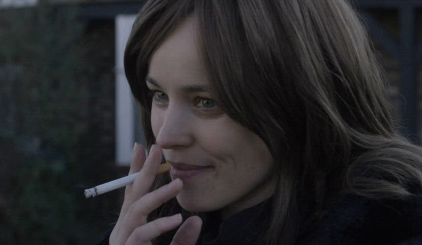 celebrity female rachel mcadams smoking gif