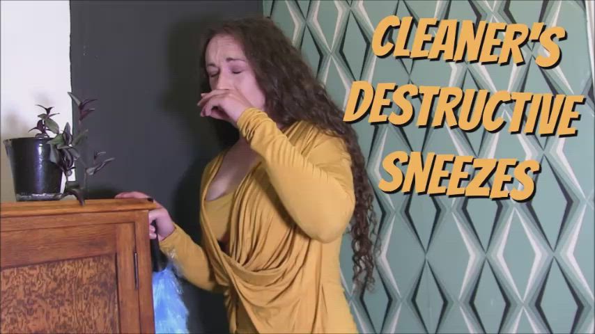 big tits cleaning nose gif