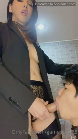 asian blowjob girl dick submissive thick cock trans trans woman gif