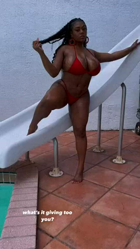 big tits ebony milf thick tiktok tits gif