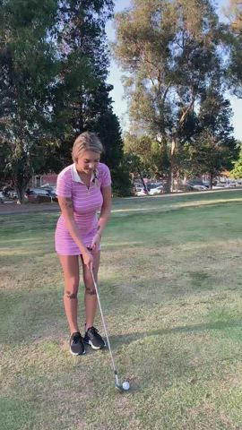 Gabbie likes to golf