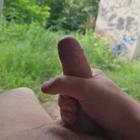 Cock Cum Cumshot Jerk Off Male Masturbation Masturbating Outdoor Public gif