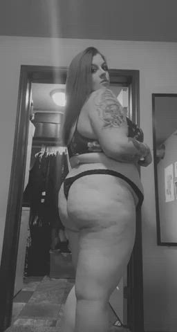 bbw big ass butt plug lingerie gif