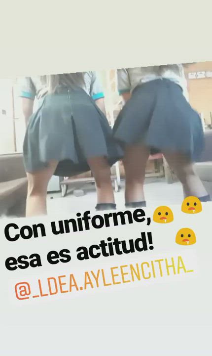 Ass Schoolgirl Teen Twerking gif