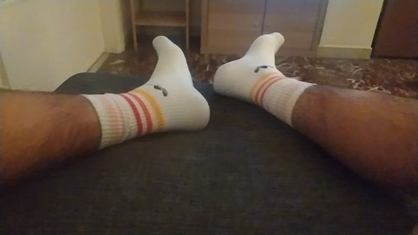 Horny as fuck! Socks really do help!