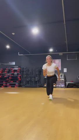 Ass Blonde Workout gif