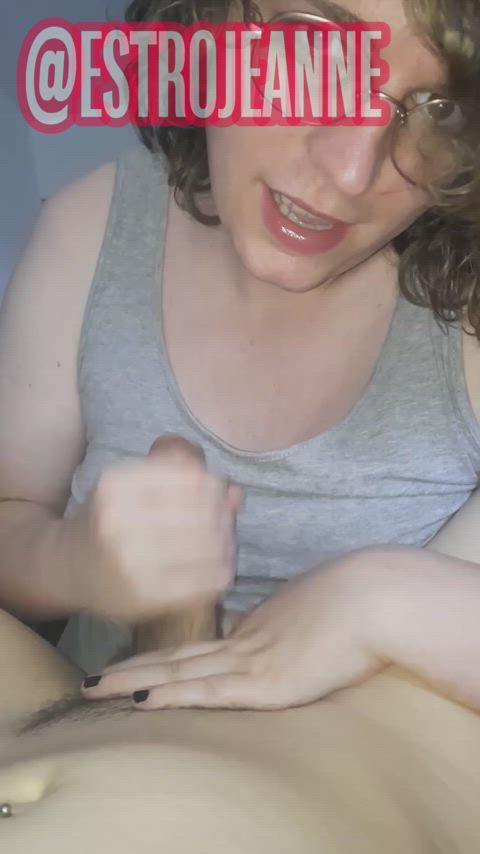 curly hair eye contact femboy french glasses handjob nerd shemale sissy trans beautiful-trans-dick