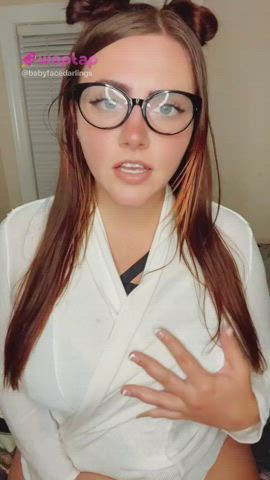 big tits boobs busty nerd tiktok tik-tok gif