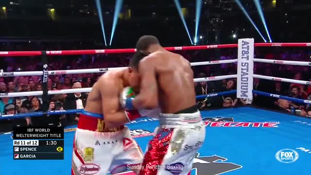 Errol Spence Jr. won all 36 officially scored rounds against Mikey Garcia in front