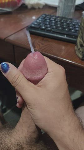 cumshot male masturbation solo gif