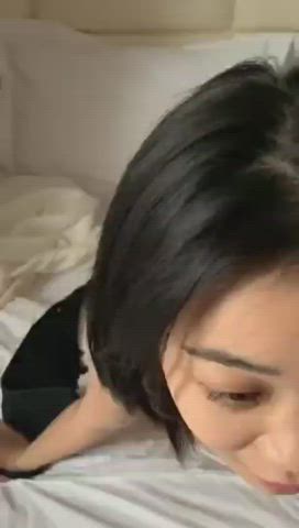 Asian Blowjob Chinese Forced Rough Short Hair Sucking Tattoo gif