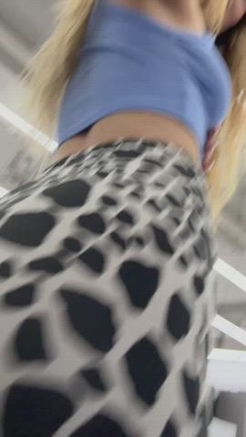 big ass big tits blonde public gif