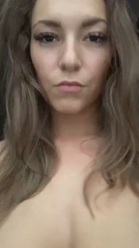 big tits dancing model natural tits tomboy gif