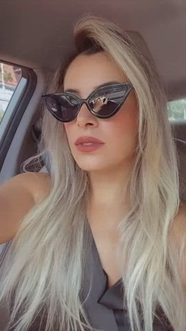 blonde brazilian car facial glasses goddess labia long hair tease gif