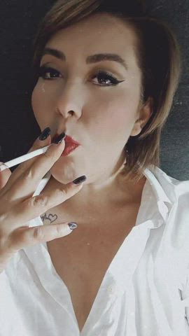 hot falling devil smoking teasing gif