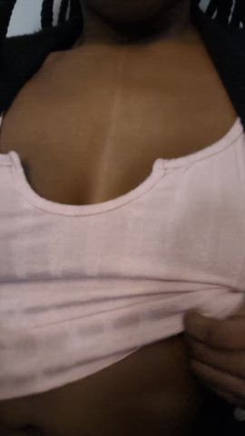 boobs ebony gamer girl homemade natural tits onlyfans petite pussy solo teen gif