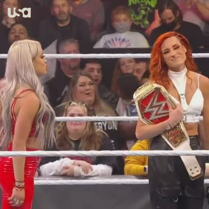 Big Tits Blonde Wrestling gif