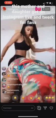 Daughter Ebony Mom Twerking gif