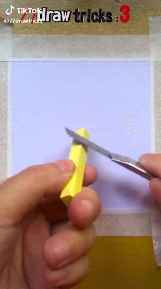 easy oil pastel drawing trick！！ #foryou #drawing #art #tiktok