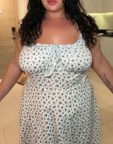 bbw chubby saggy tits gif