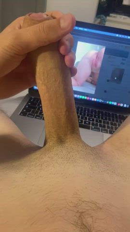 Big Dick Masturbating Teen gif