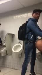 Anal Bathroom Gay Public gif