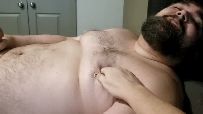 daddy jerk off nipple play gif