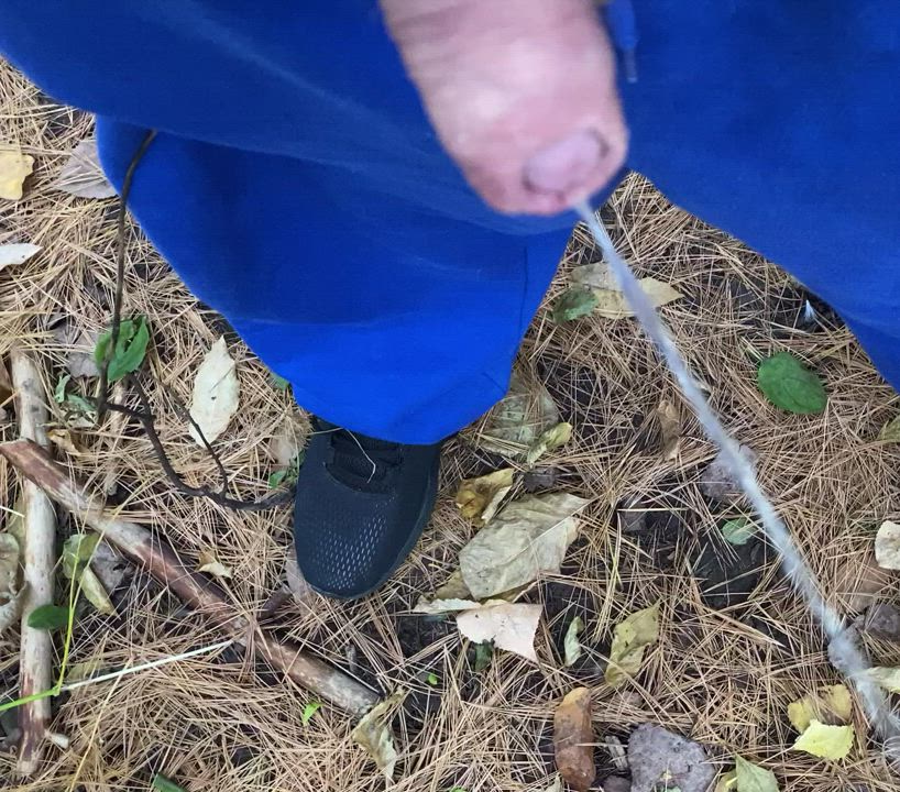 Outdoor Pee Pissing gif
